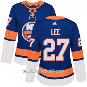 Dame Ishockey New York Islanders Tröja Anders Lee 27 Adidas 2017-2018 Blå Authentic